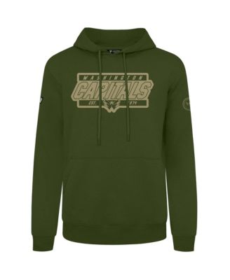 Men's Olive Washington Capitals Podium Pullover Hoodie