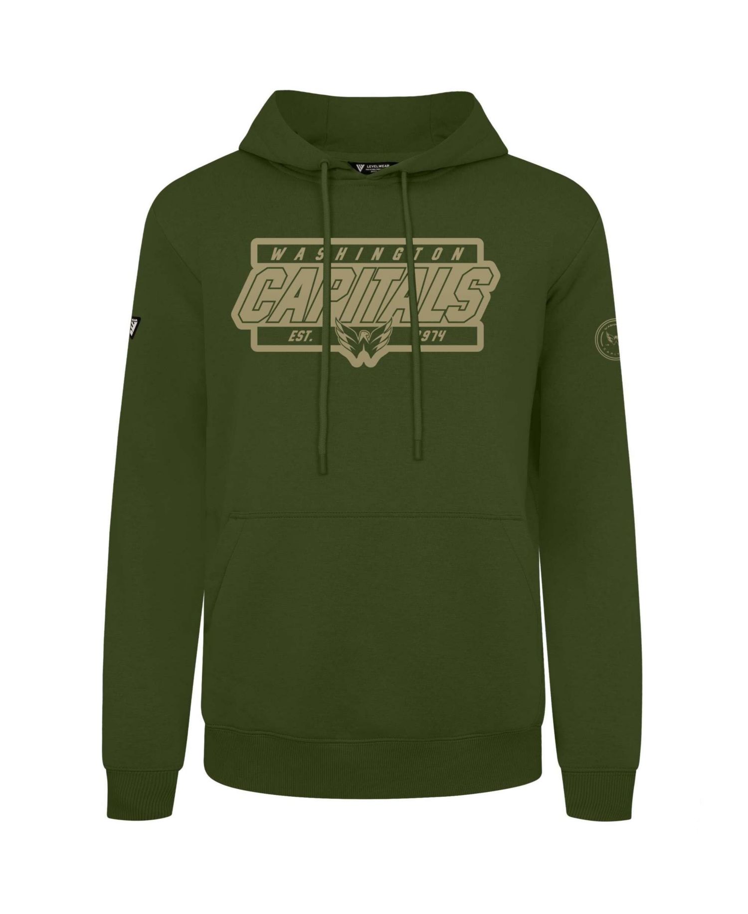 Men's Olive Washington Capitals Podium Pullover Hoodie