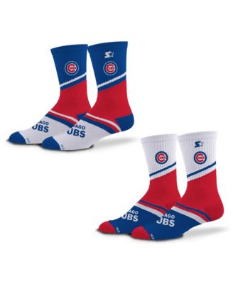 Men's and Women's 2-Pack Royal/Red Chicago Cubs Old School Crew Socks Set