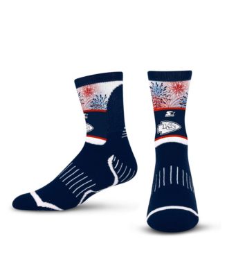 Men's and Women's Navy Kansas City Chiefs Americana Fireworks Quarter-Length Socks