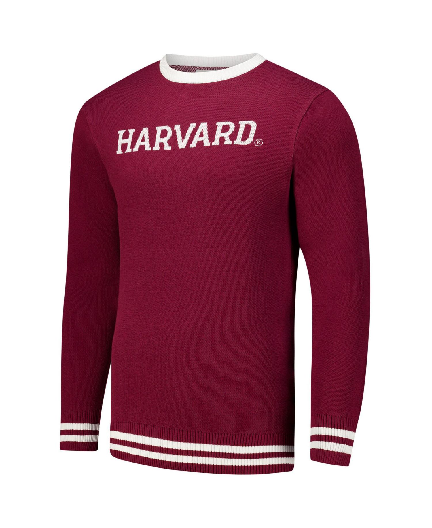 Men's and Women's Crimson Harvard Crimson Renew Knit Vintage Pullover Sweater