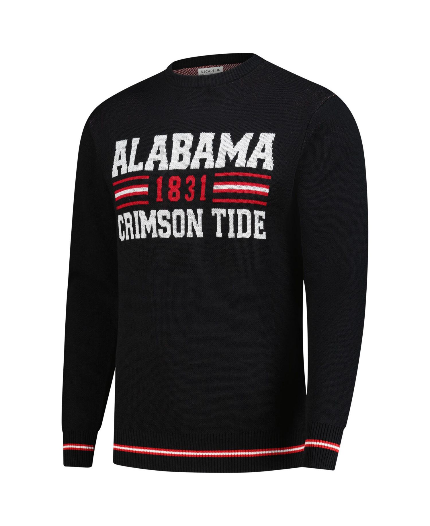 Men's and Women's Black Alabama Crimson Tide Renew Knit Vintage Retro Sweater