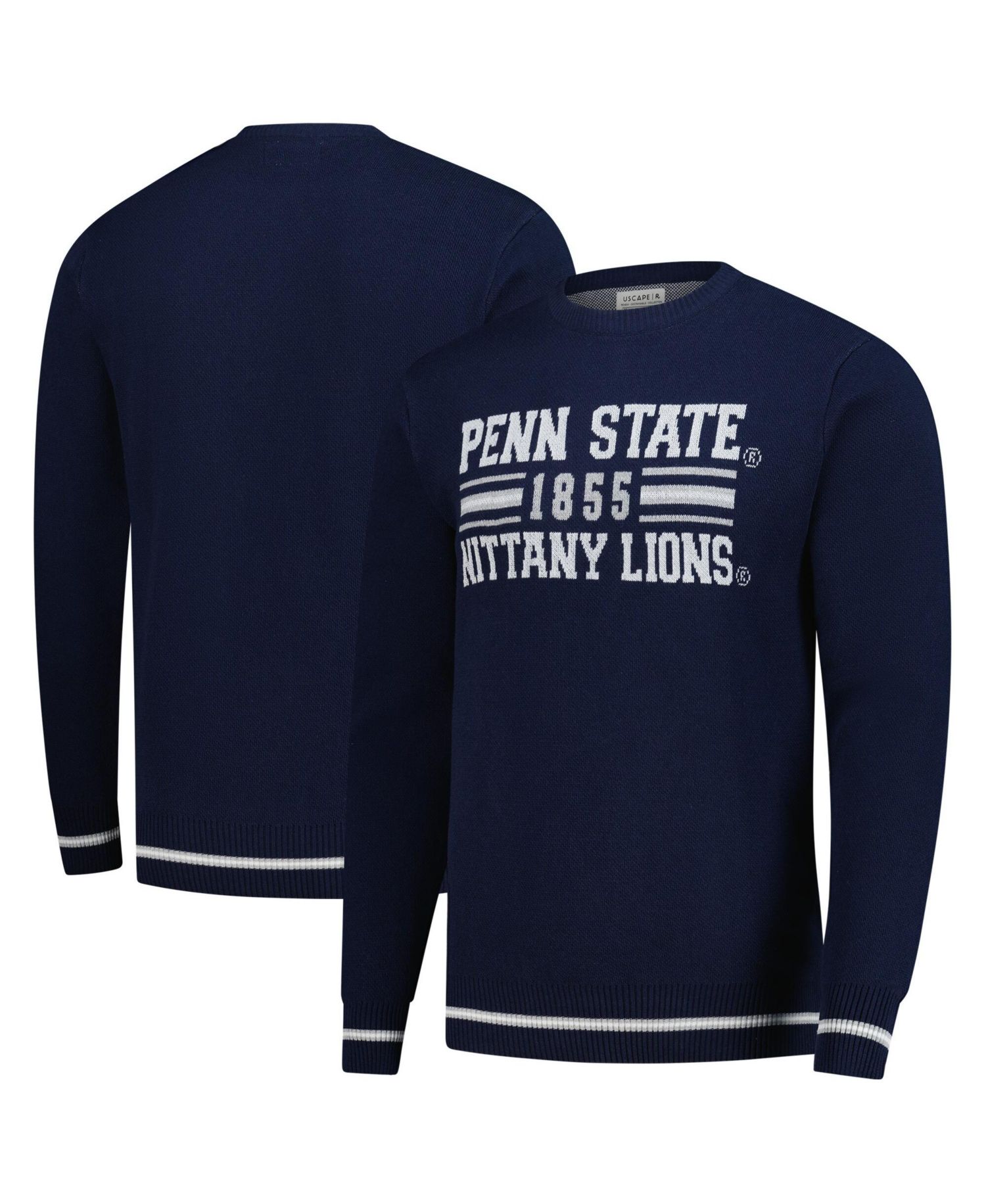 Men's and Women's Navy Penn State Nittany Lions Renew Knit Vintage Retro Sweater