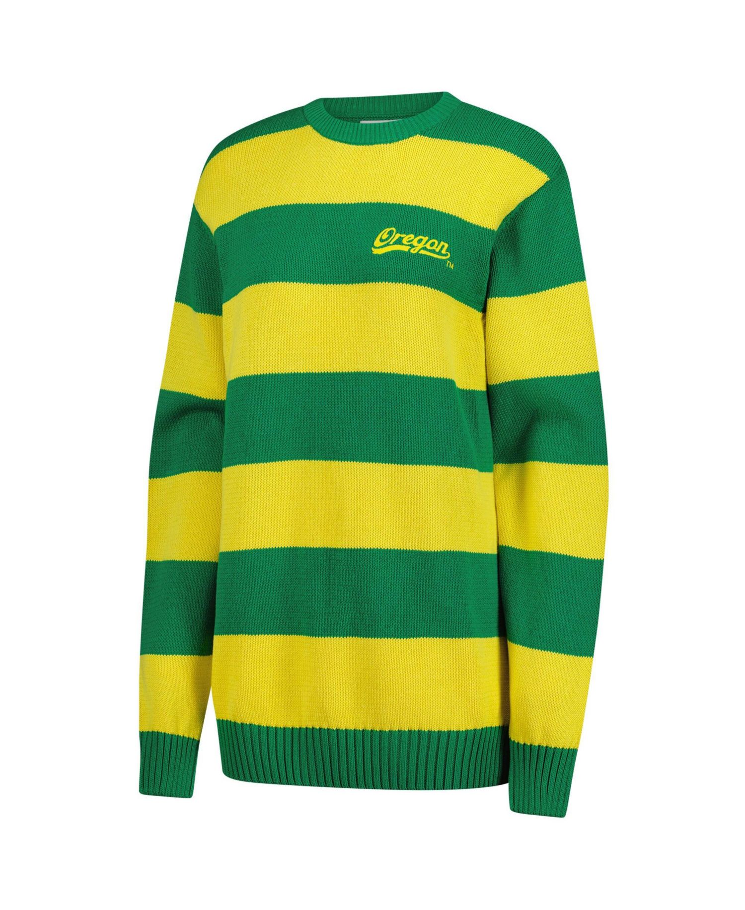 Men's and Women's Green Oregon Ducks Renew Knit Stadium Sweater