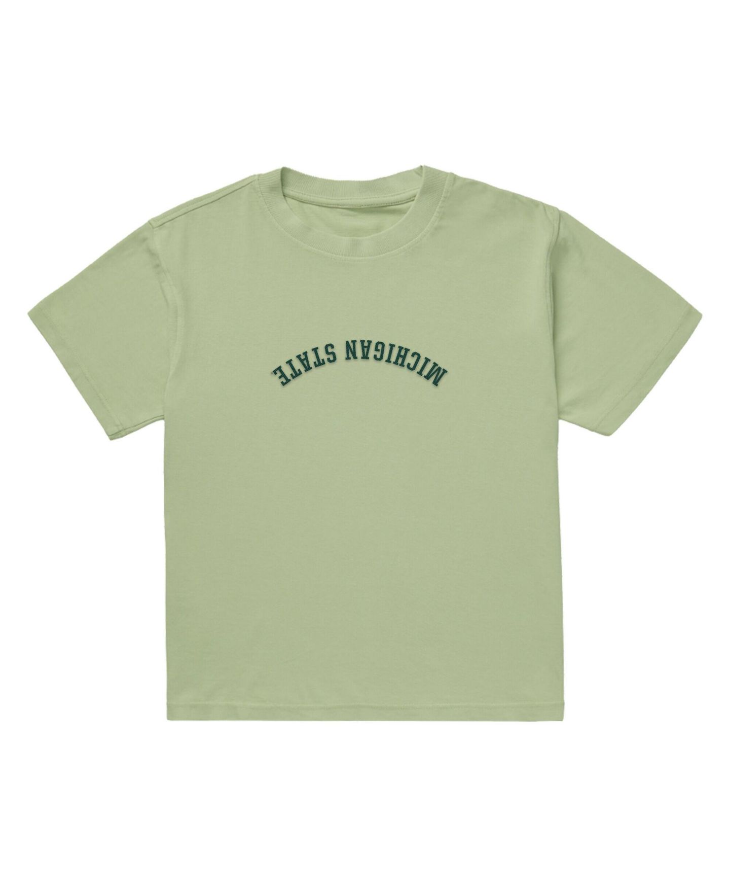 Мужская футболка Uscape Apparel Green Michigan State Spartans Upside Down Embroidered Vintage Heavyweight — фото 2