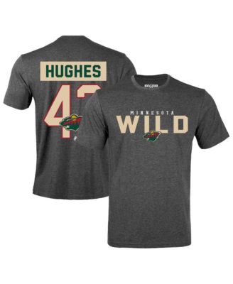 Men's Quinn Hughes Gray Minnesota Wild Richmond Name & Number T-Shirt
