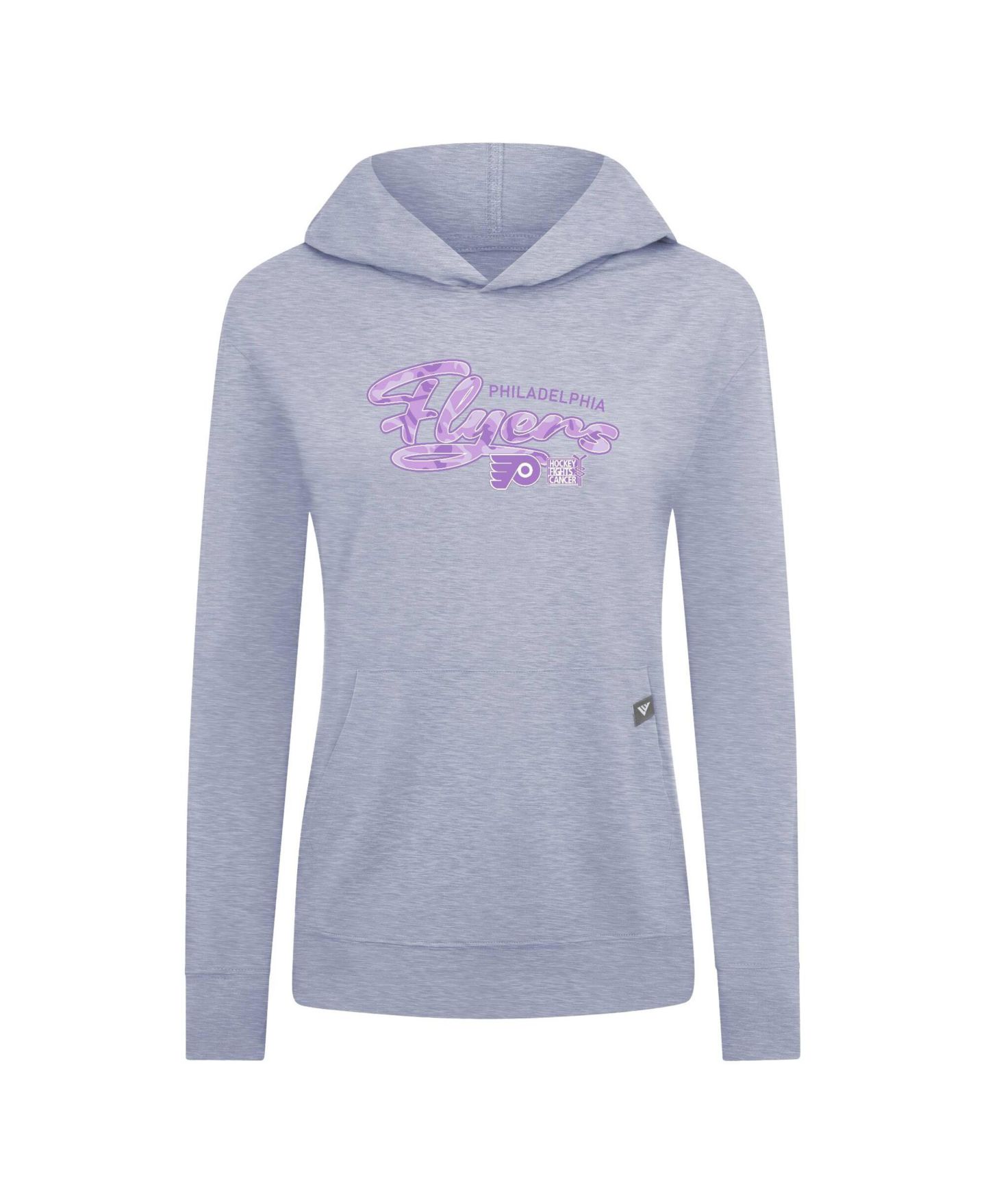Женское худи LevelWear Heather Gray Philadelphia Flyers Hockey Fights Cancer Relay Pullover — фото 2