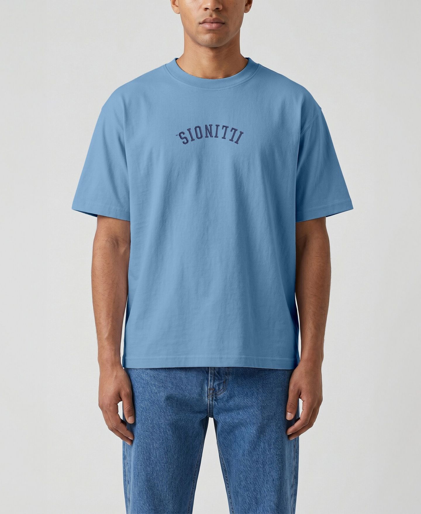 Мужская футболка Uscape Apparel Light Blue Illinois Fighting Illini Upside Down Embroidered Vintage Heavyweight — фото 1