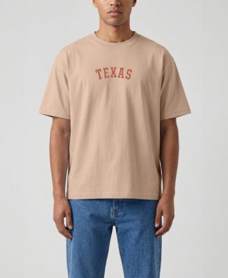 Men's Tan Texas Longhorns Upside Down Embroidered Vintage Heavyweight T-Shirt