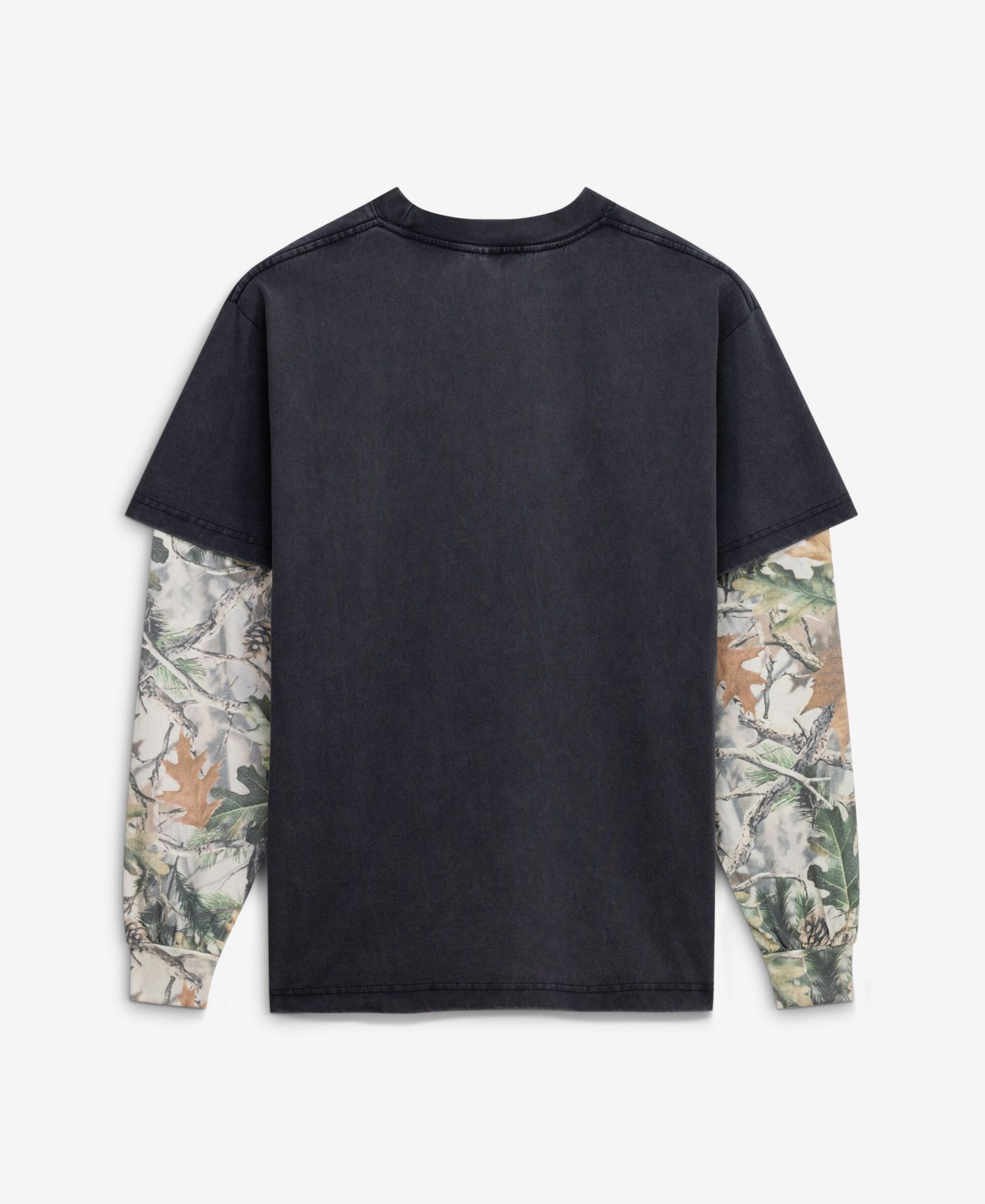 Men's Black/Camo Michigan Wolverines Back Bay Twofer Heavyweight Long Sleeve T-Shirt