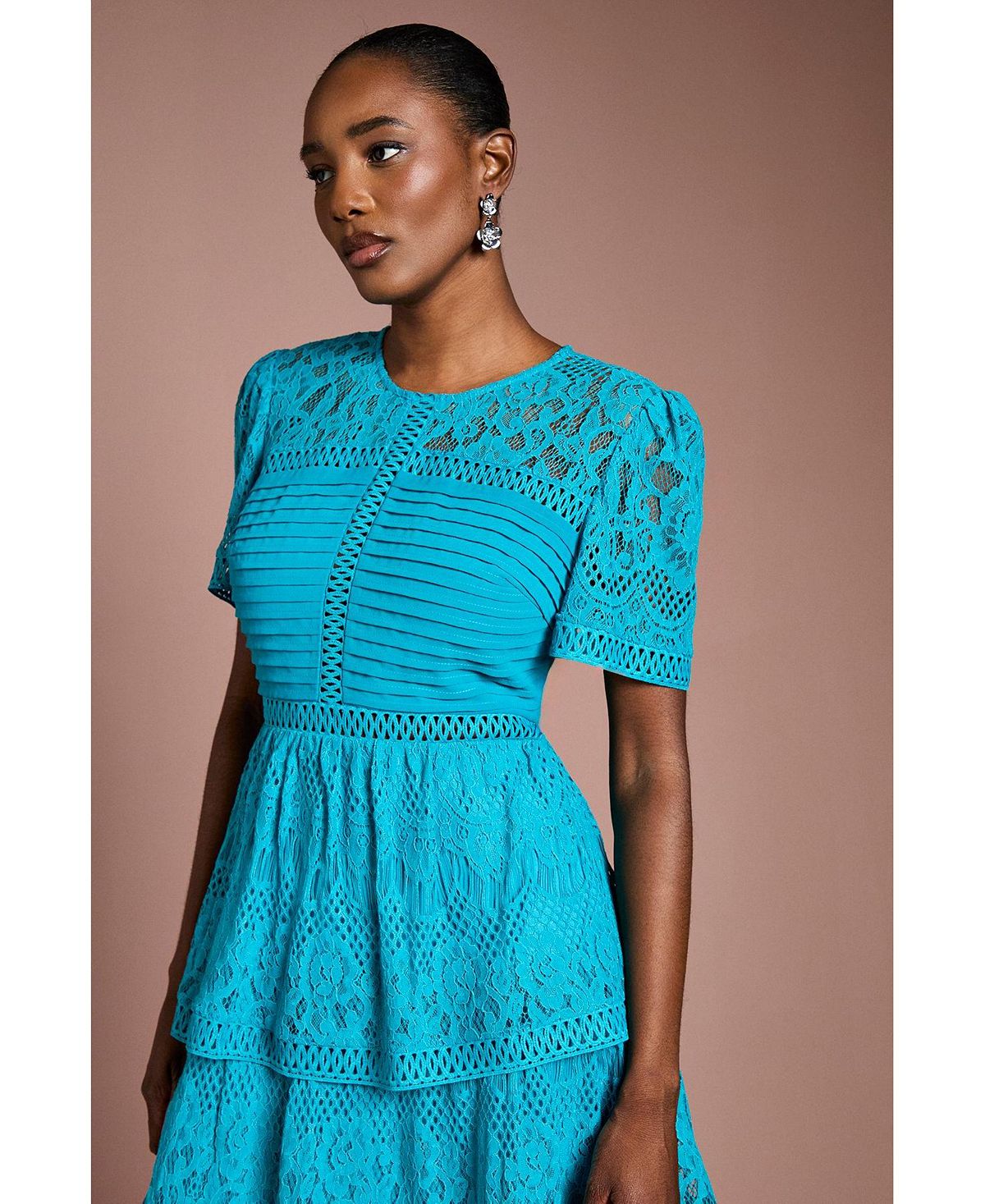 Coast Women's Tiered Lace Midi Dress view 4 — MAYCSS fashion products