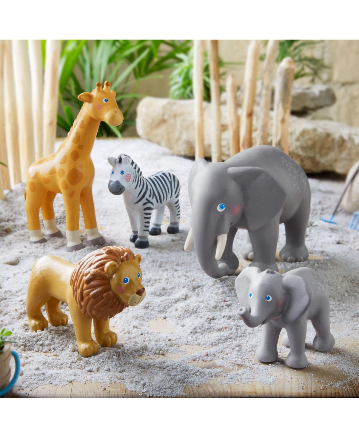 Haba Little Friends Elephant - Chunky Plastic Zoo Animal Toy Figure (4.5" Tall)