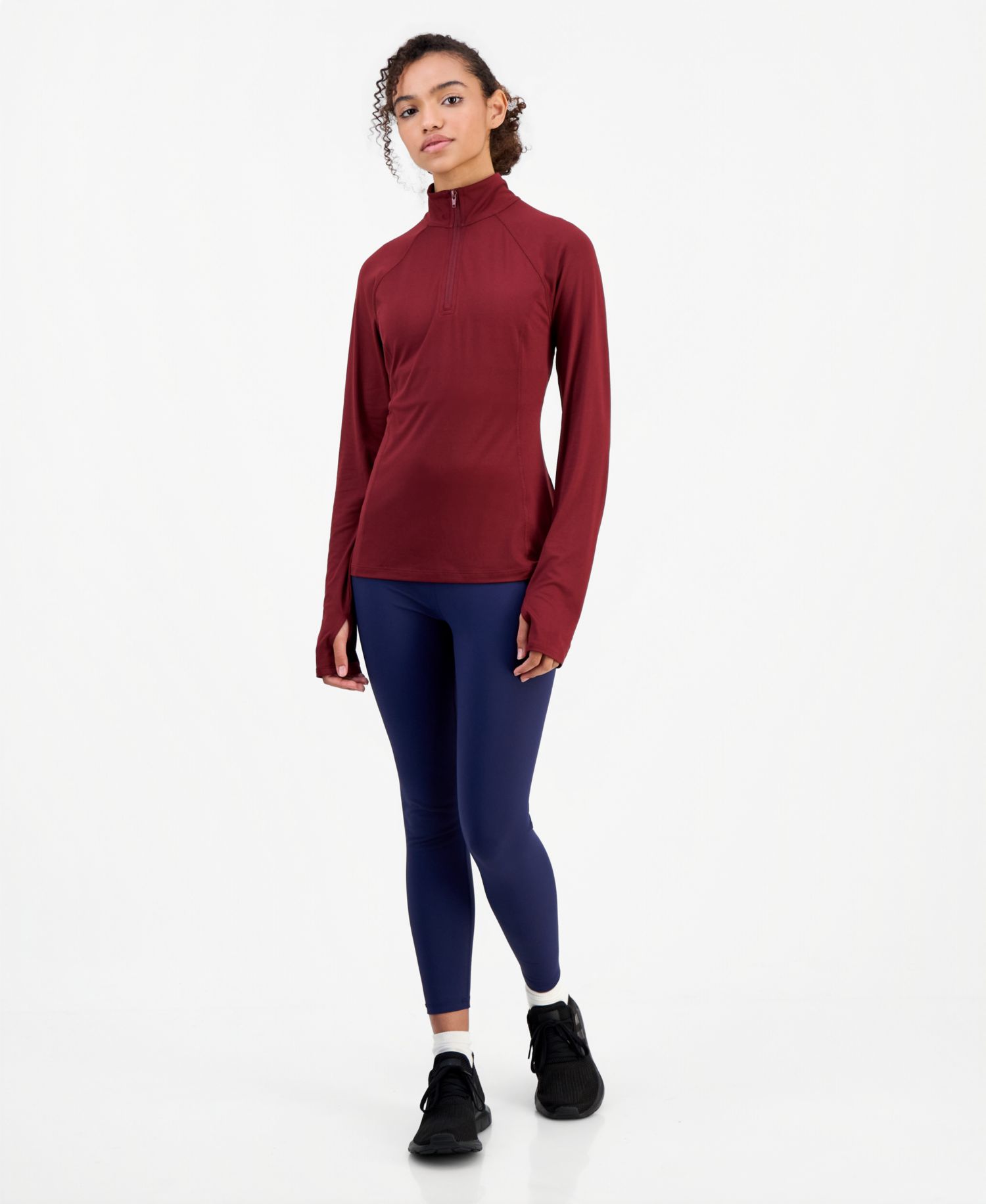 Women's Long-Sleeve Mock-Neck Quarter-Zip Pullover