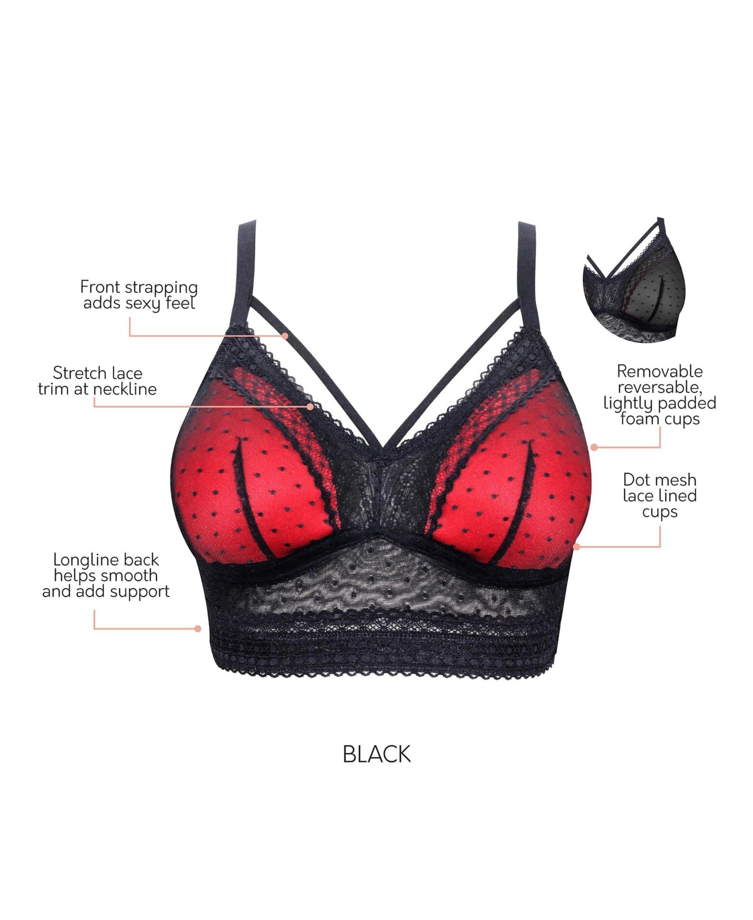 Plus Size Mia Dot Wire-Free Bralette