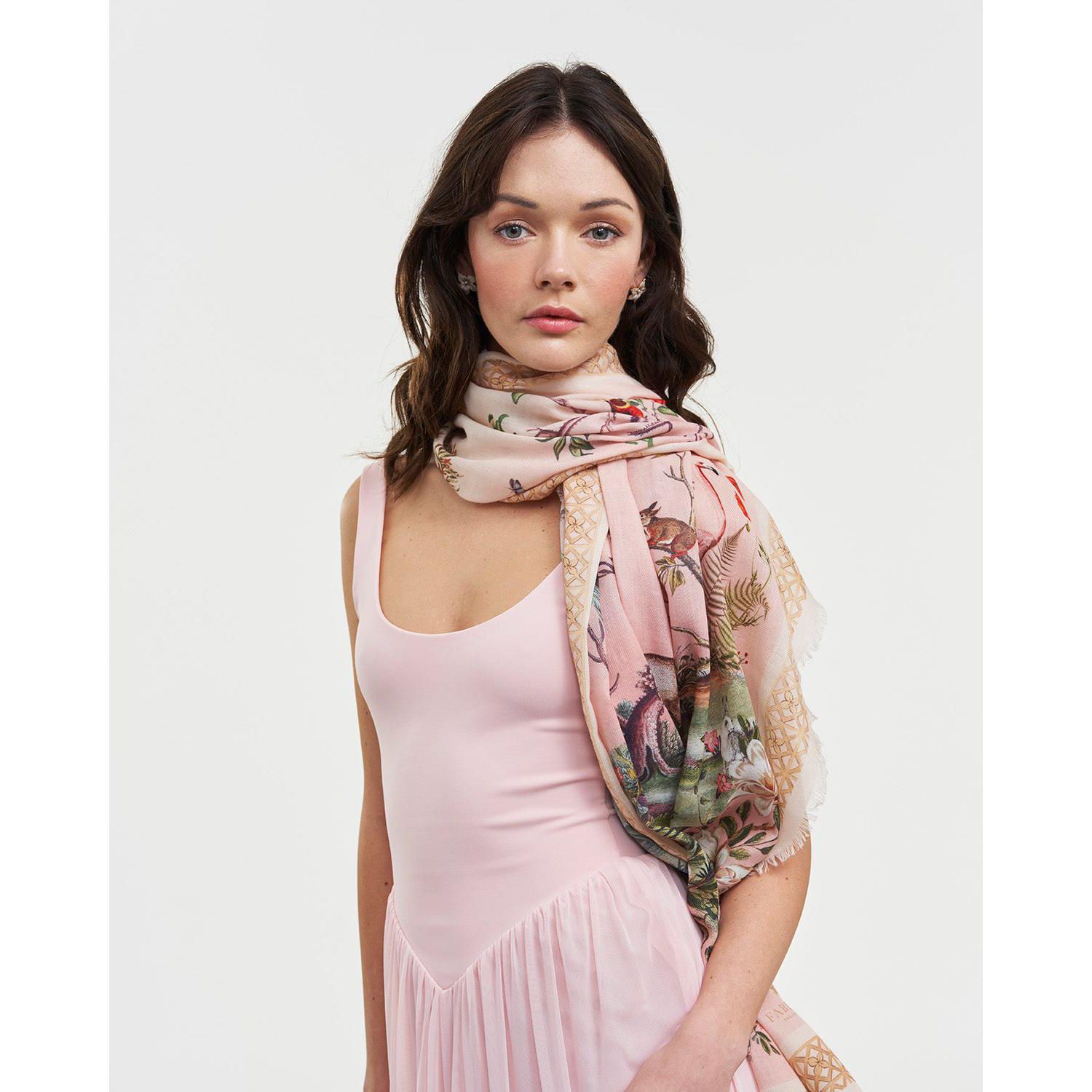 Women's Woodland Scene Long Scarf