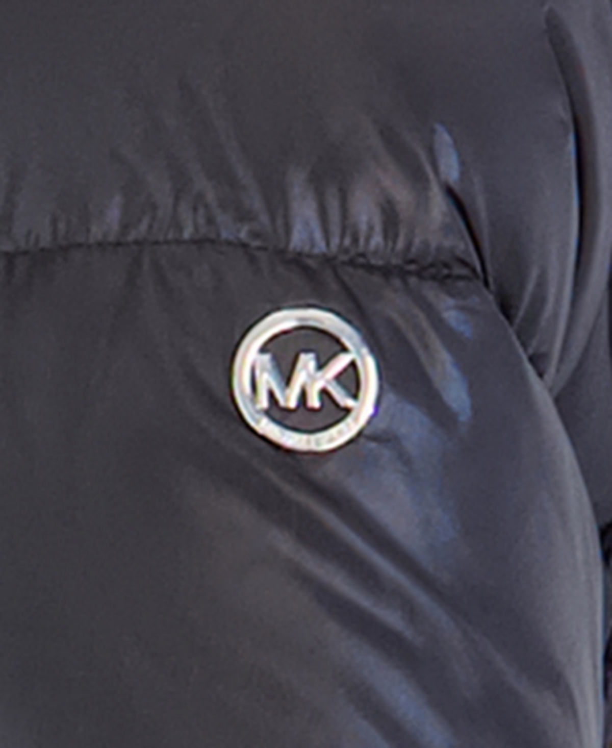 Michael Kors Girls' 5-16 Belted Stadium Length Mk Logo Long-Sleeve Jacket