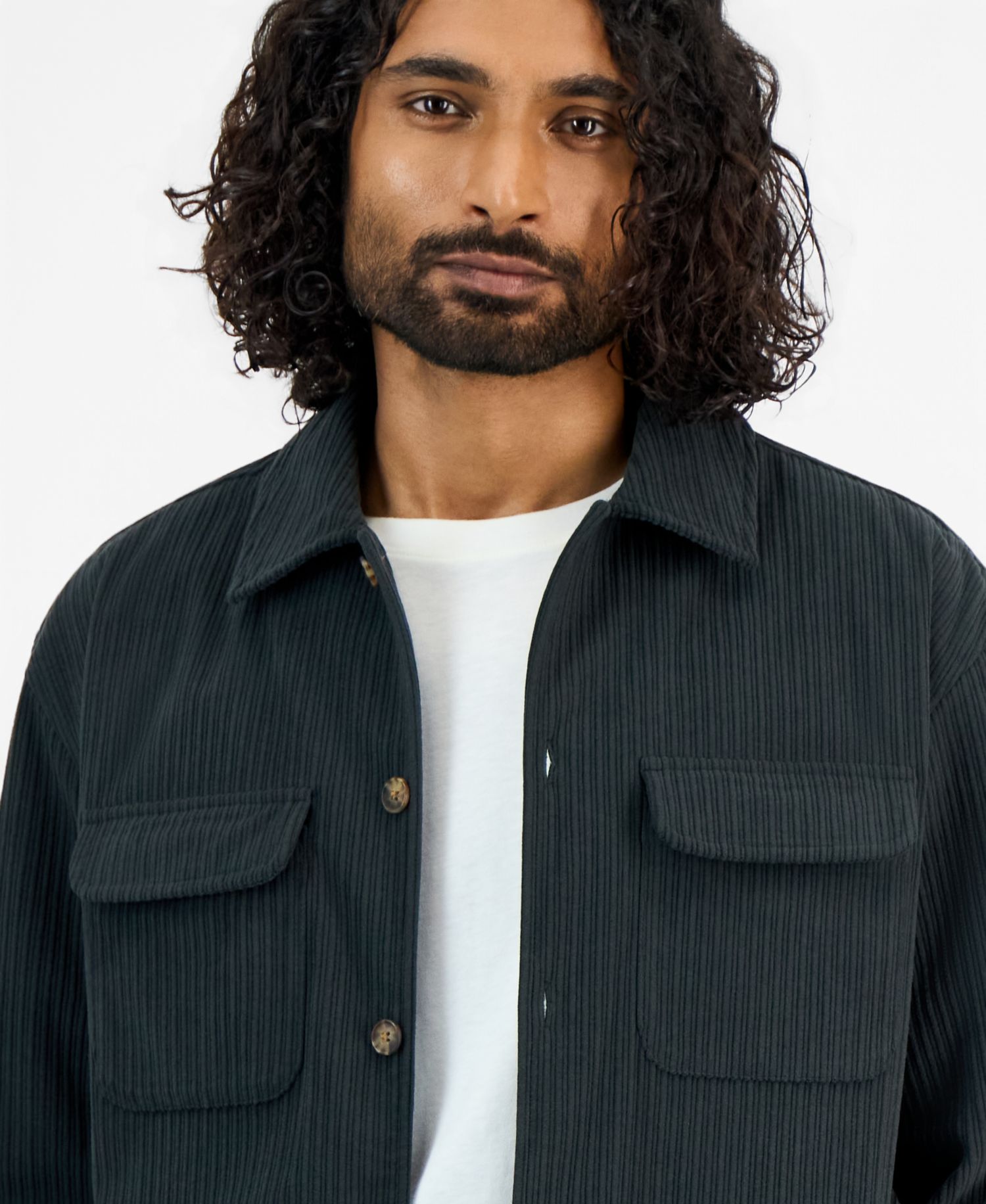 Men's Long-Sleeve Corduroy Shirt