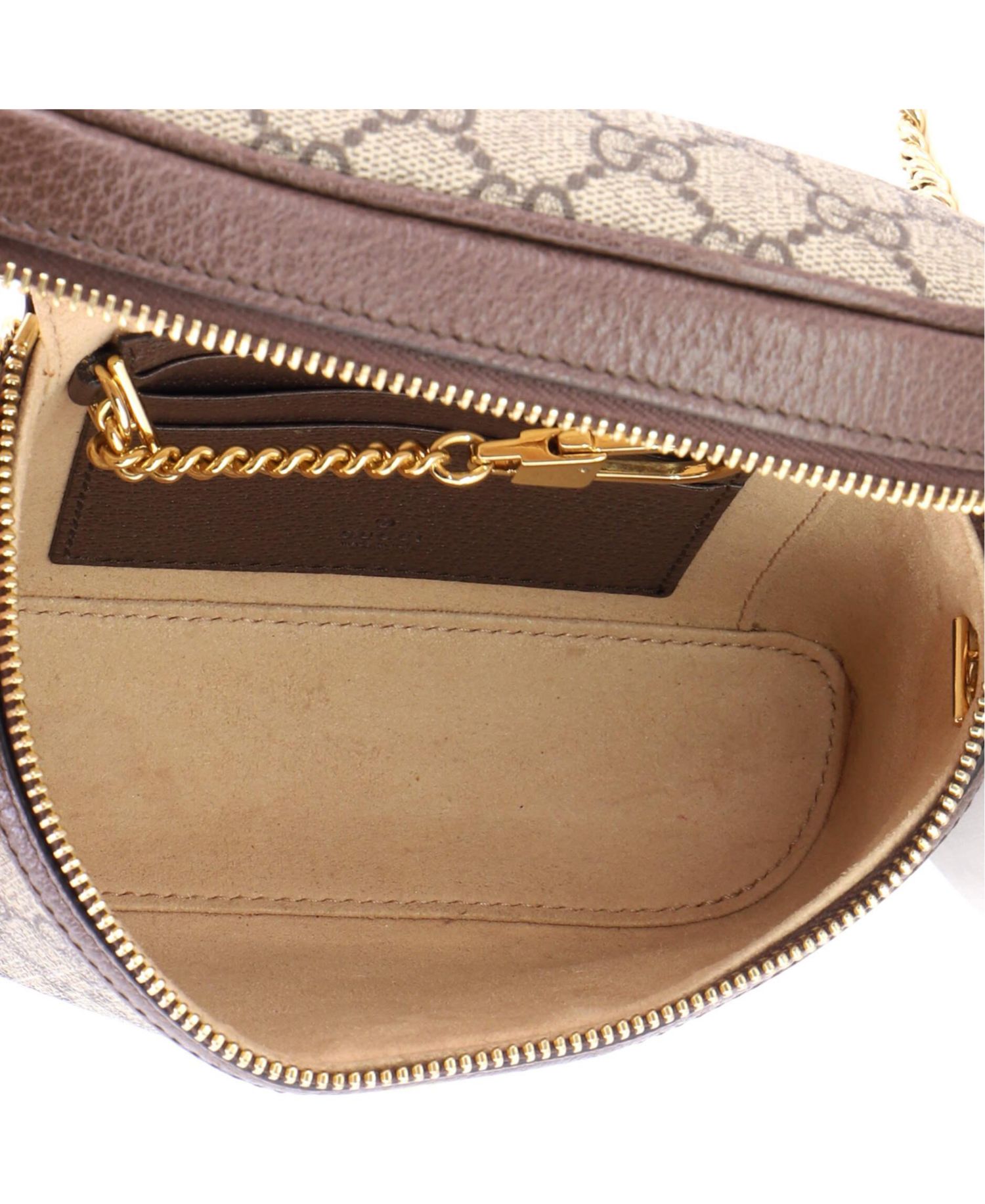 Small Ophidia Chain Belt Bag GG Coated Canvas