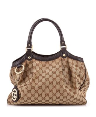 Medium Sukey Tote GG Canvas with Leather