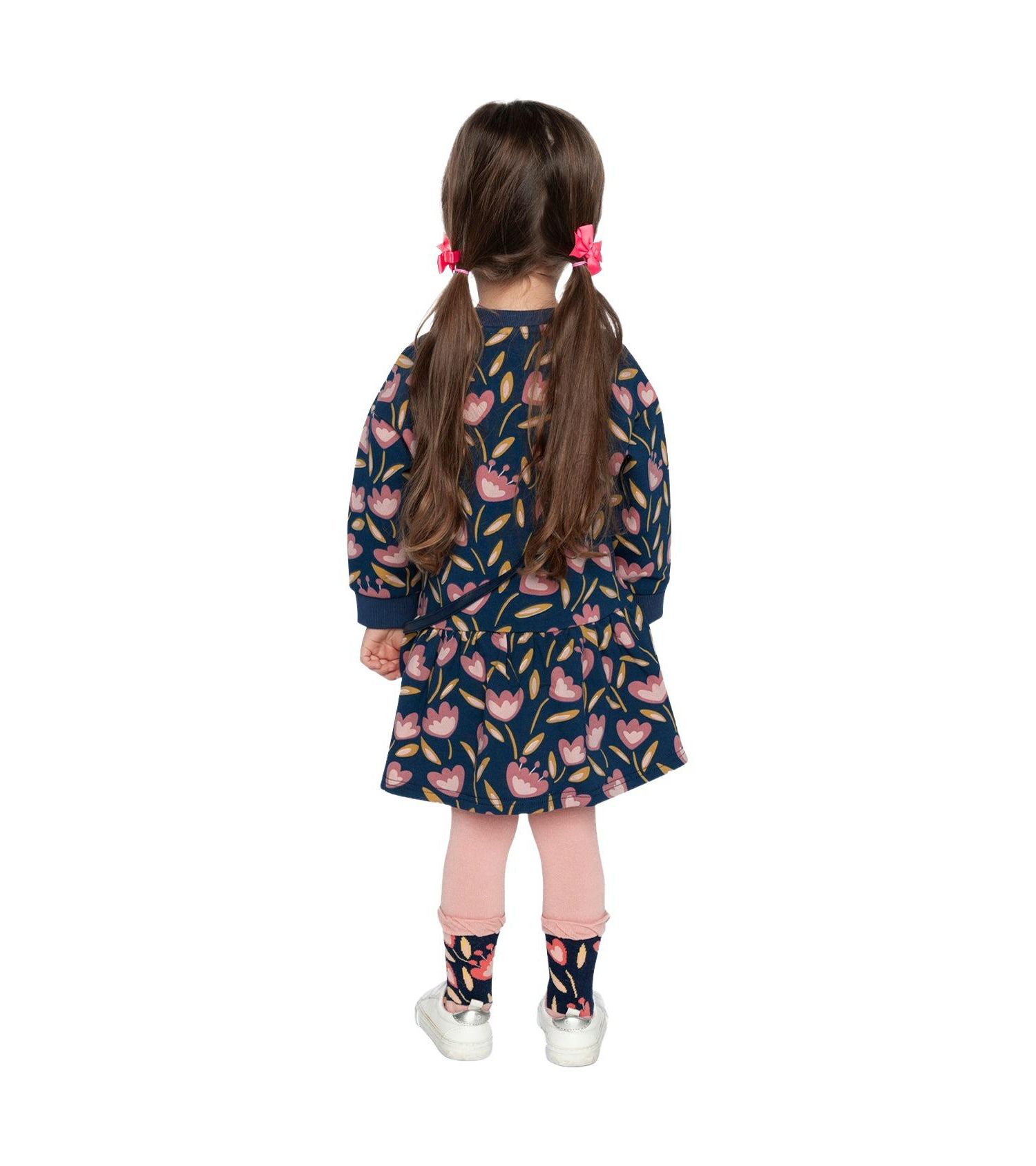 Big Girls (6 - 8) French Terry Dress Tulip Print