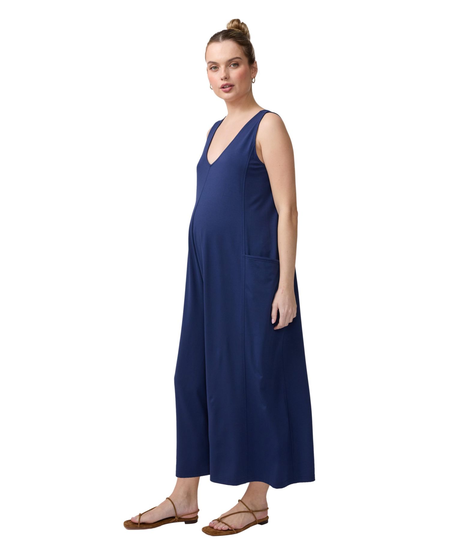 Women's Ingrid + Isabel V-Neck Wide Leg Knit Jumpsuit