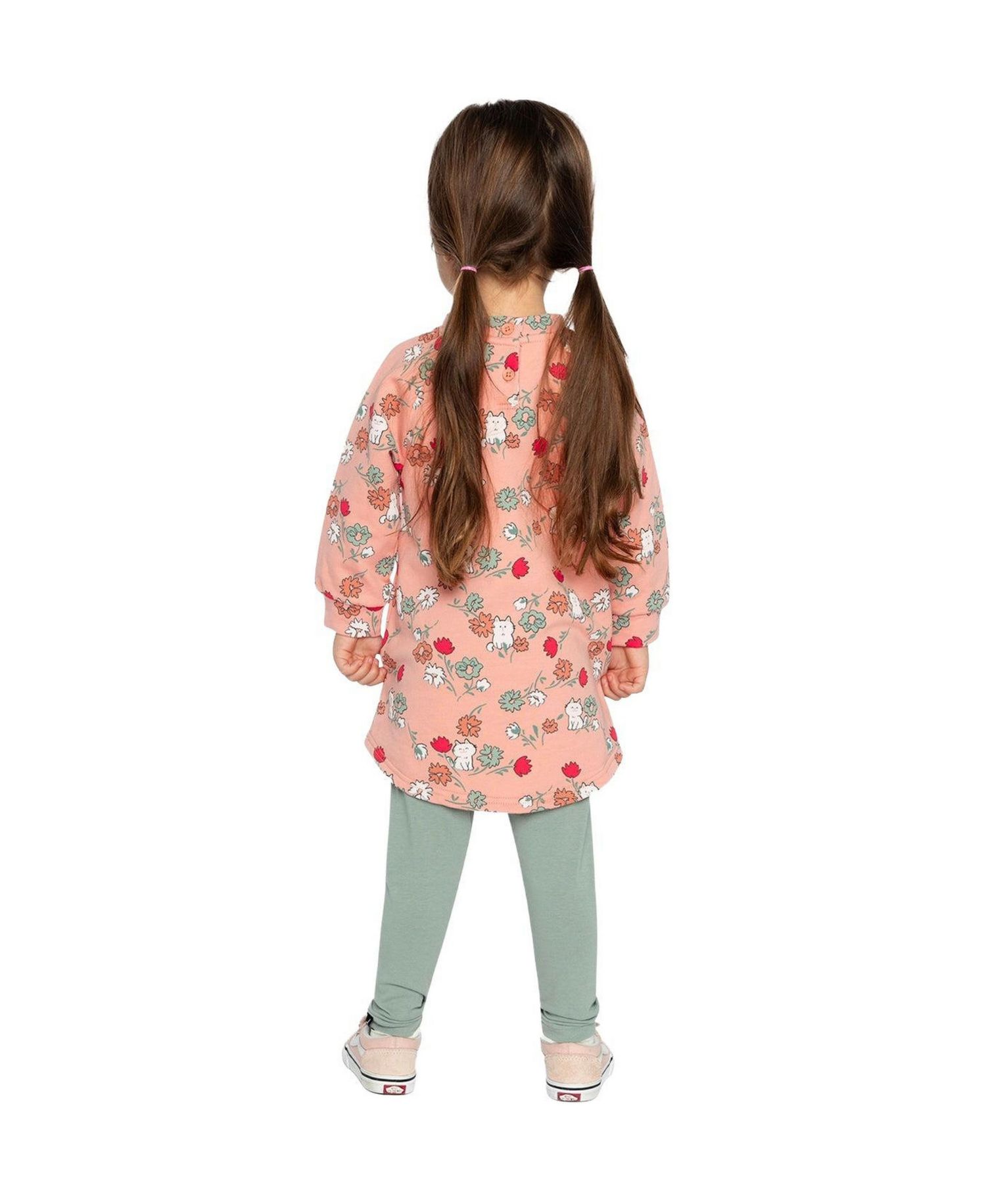 Little Girls Girl's(6-8) Cat Print French Terry Dress