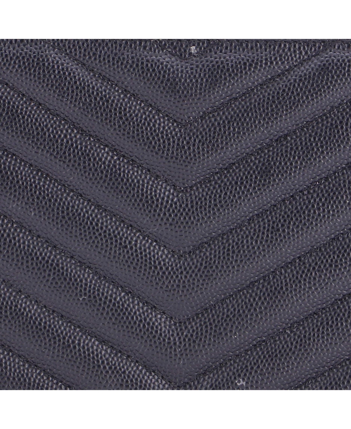 Pre-Owned Saint Laurent Medium Classic Monogram Zip Bill Pouch Matelasse Chevron Leather