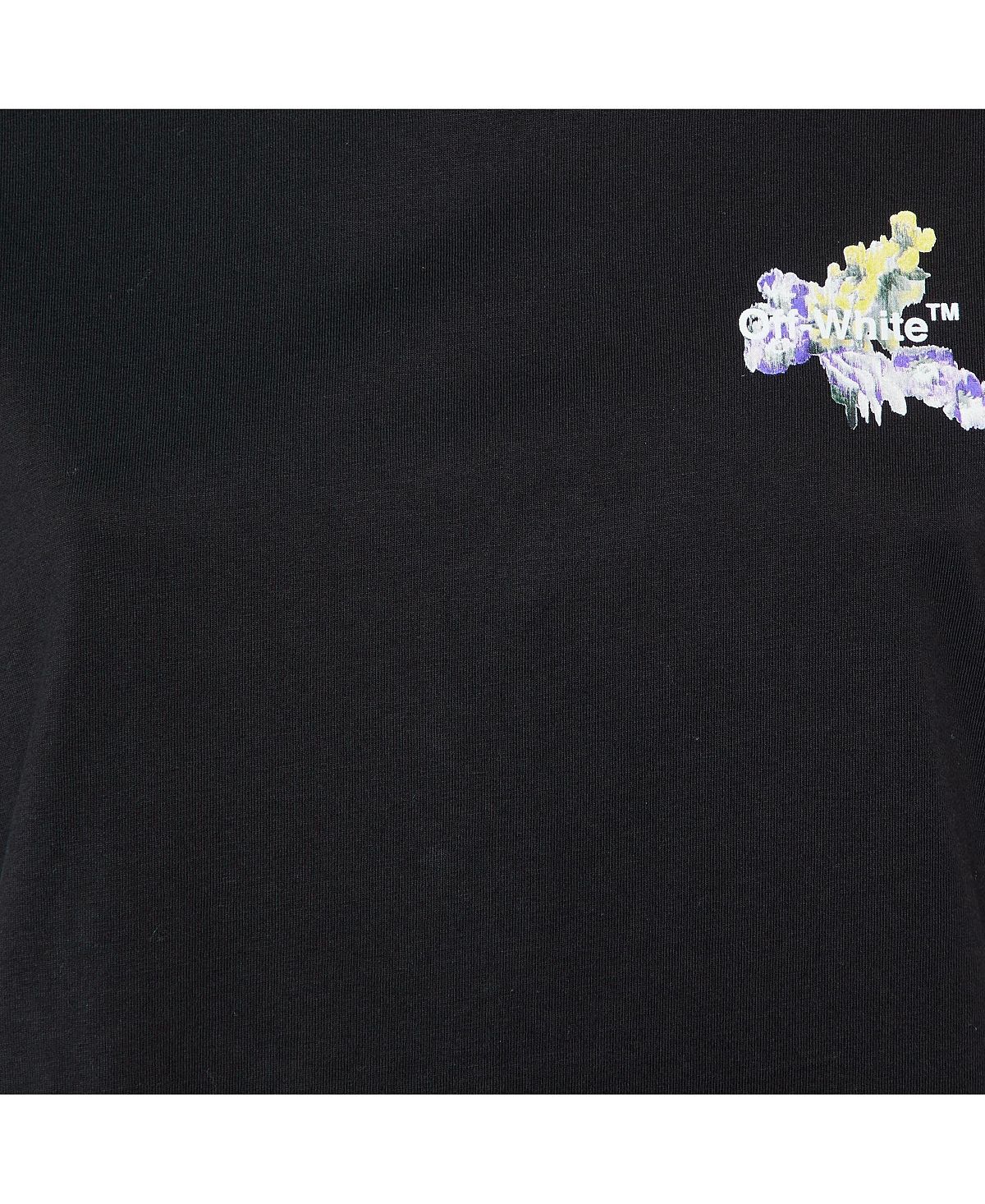 Pre-Owned Off-White Women's Floral Logo Cotton T-Shirt view 3 — MAYCSS fashion products