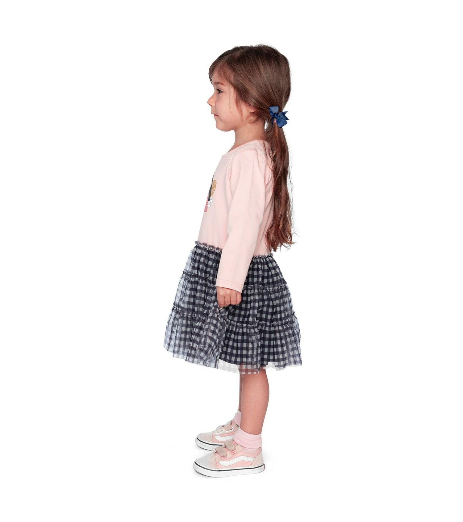 Baby Girls (12M-24M) Bi-Material Dress