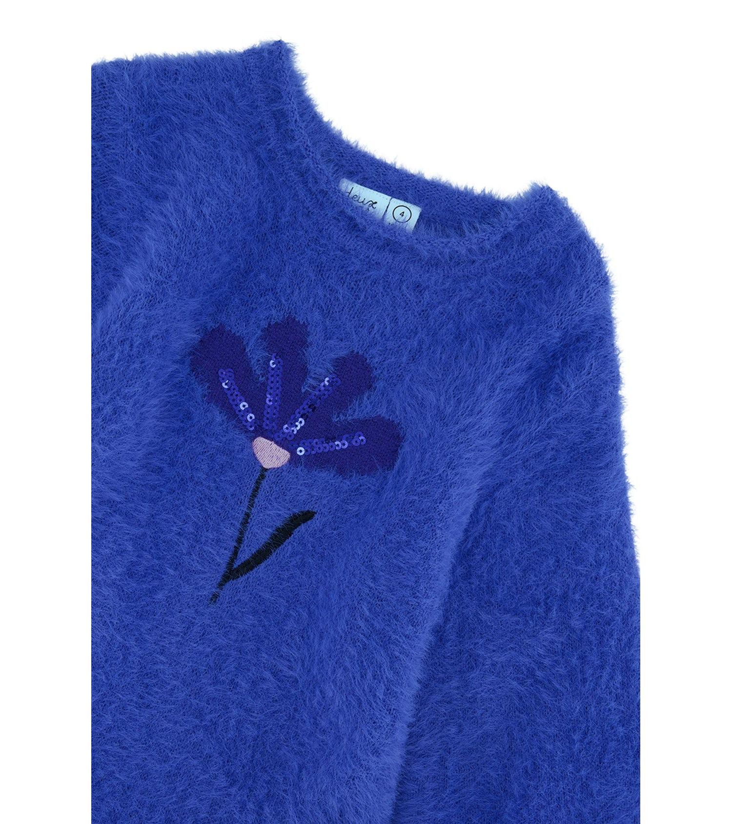 Little and Big Girl (6- 12) Hairy Knitted Dress