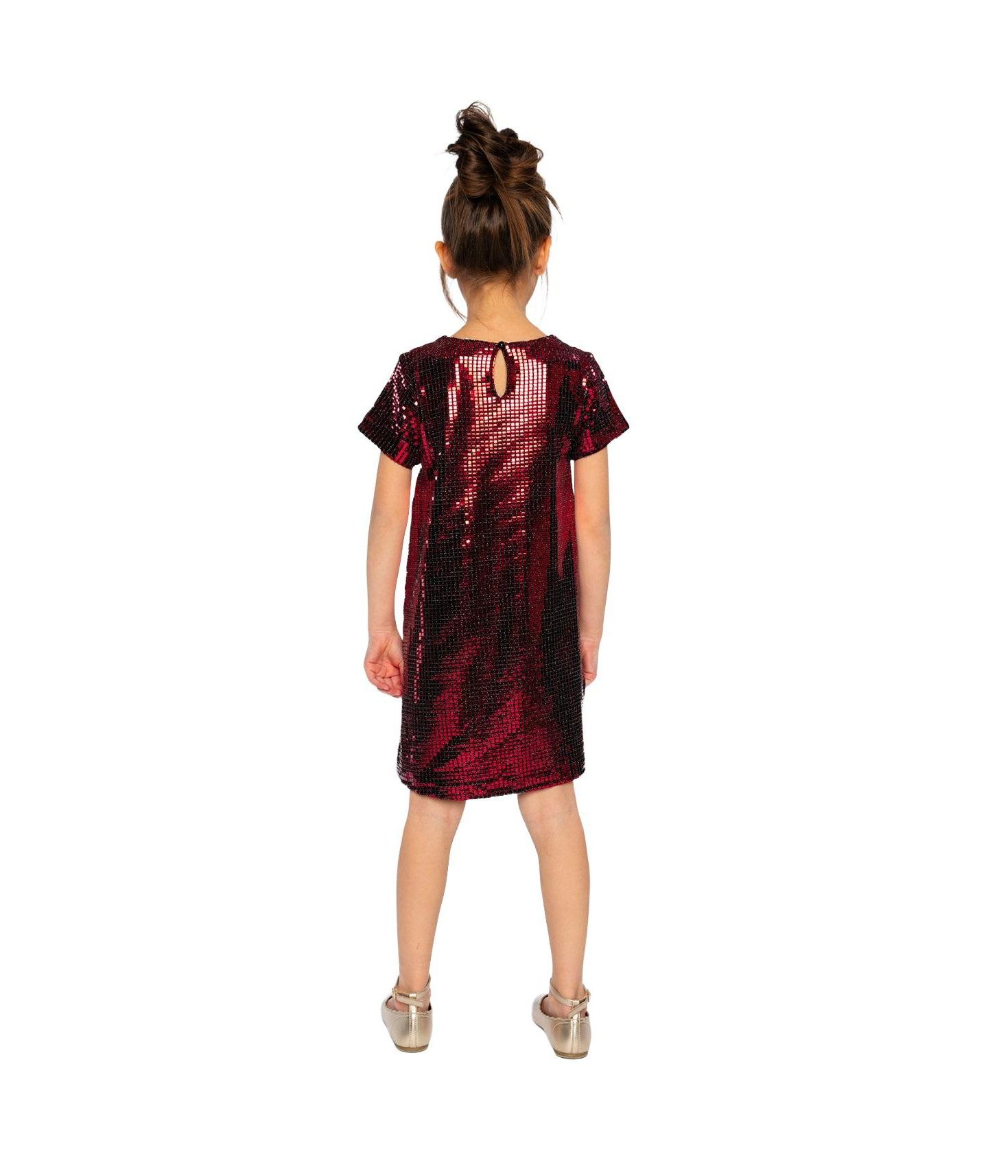 Платье Deux par Deux Short Sleeve A Line Dress для девочек, цвет: Rouge — фото 4
