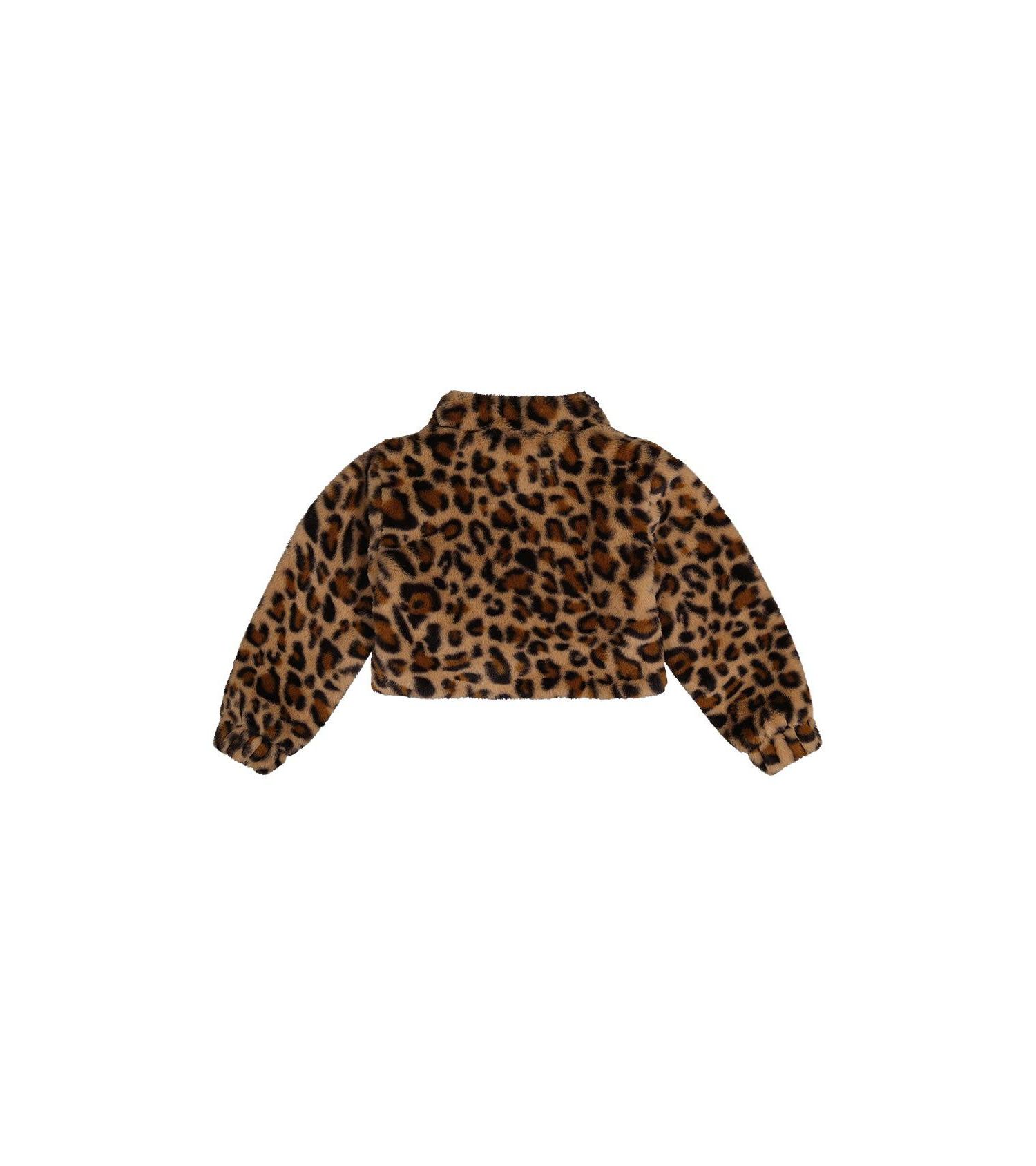 Kids & Baby Little and Big Girl 6-14 Faux Fur Jacket Leopard Print