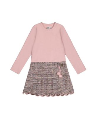 Big Girls Girl(6-14) Bi-Material Dress