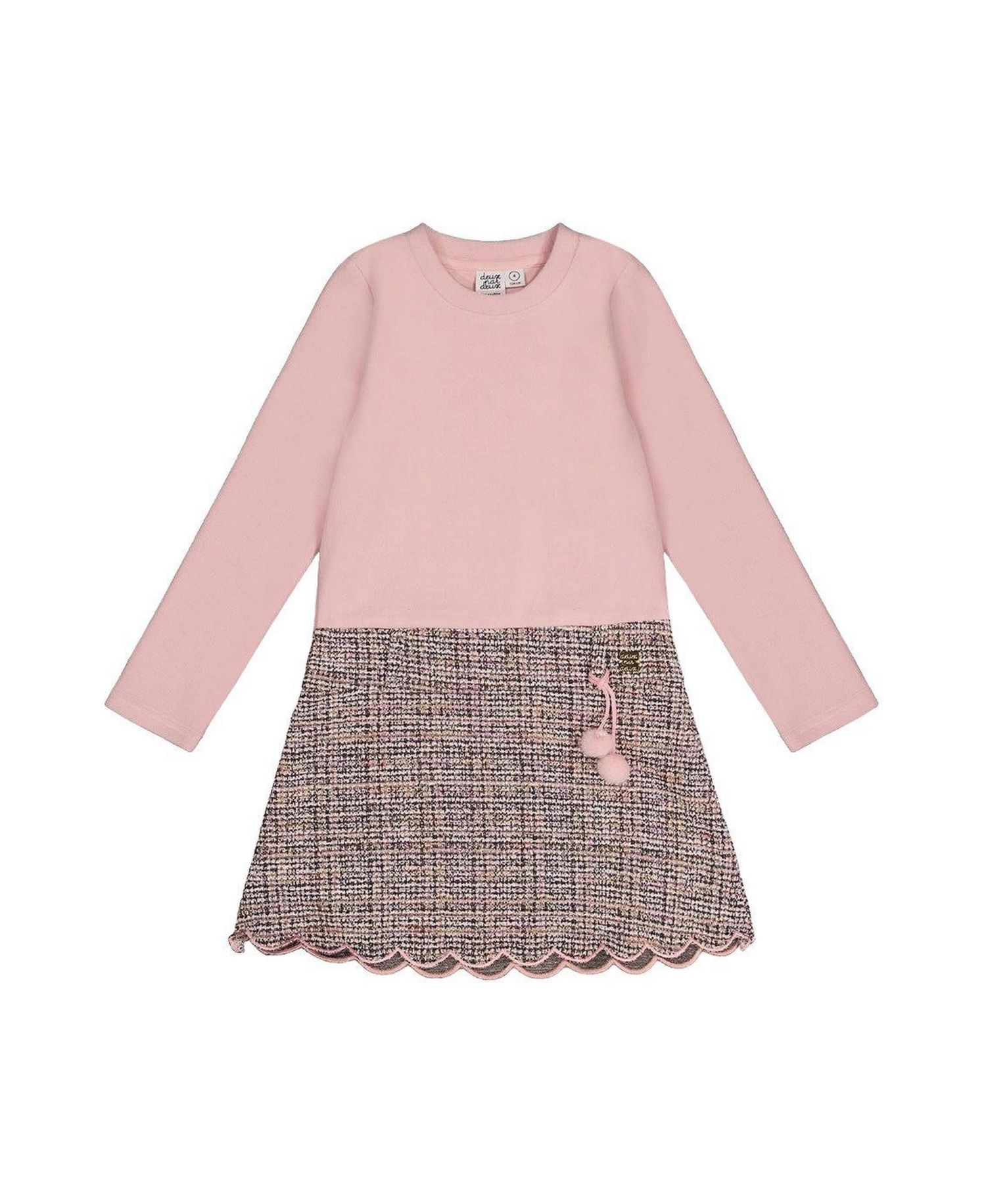 Big Girls Girl(6-14) Bi-Material Dress