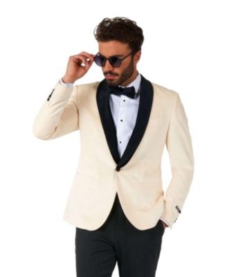 Men's Deluxe Dinner Jacket - Tuxedo Suit Blazer - Burgundy Red