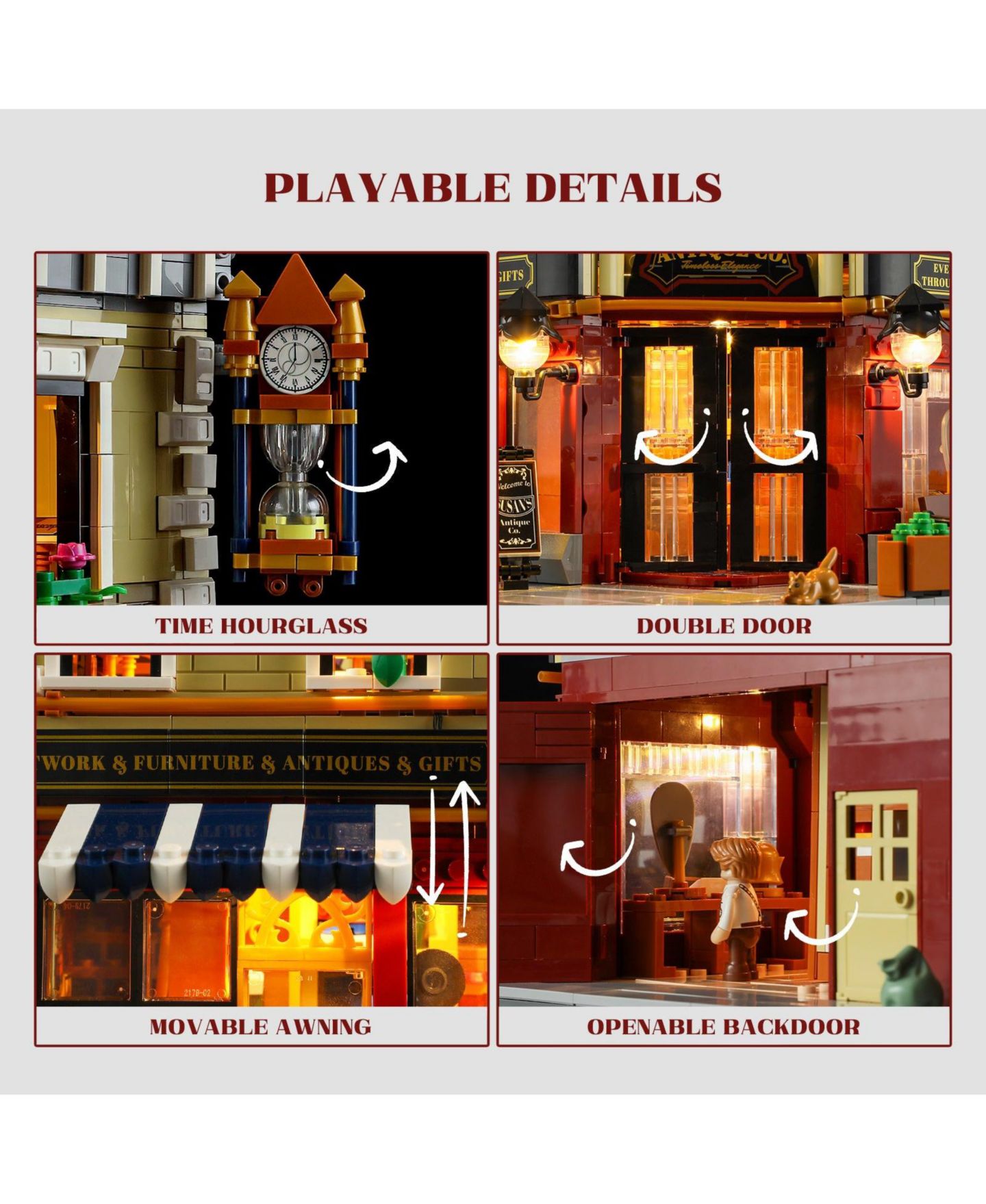 Детский конструктор Lumibricks Antique Store 2,847-Piece LED-Light Modular Building Set, Ages 16+ — фото 6