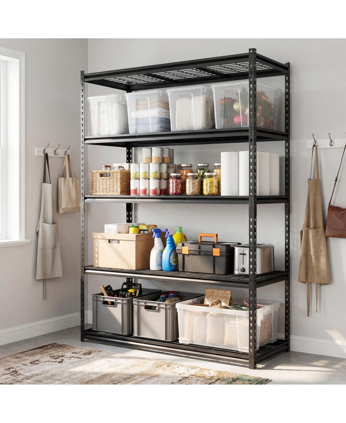 Costway Tier Heavy-Duty Utility Shelf with Adjustable Wire Racks