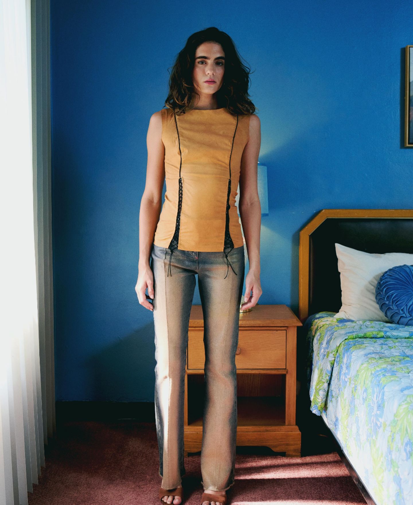 Женский топ PCFG Cotton Slit Detailed, цвет: Оранжевый — фото 6