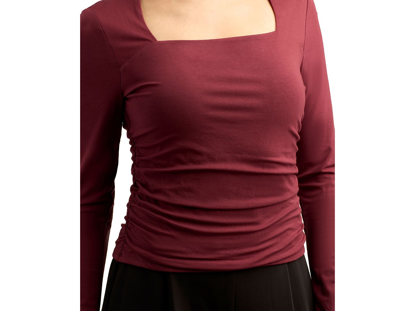 Женская блузка BCX Juniors' Square Neck Jersey, цвет: Мерло — фото 3