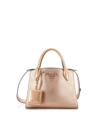 Small Monochrome Tote Saffiano with City Calf