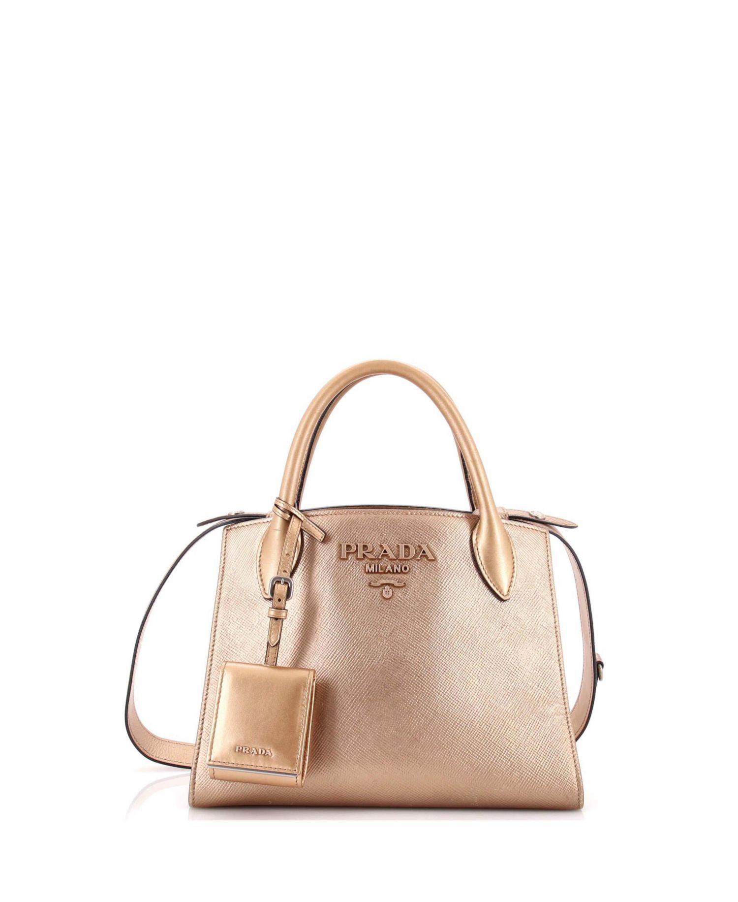Small Monochrome Tote Saffiano with City Calf