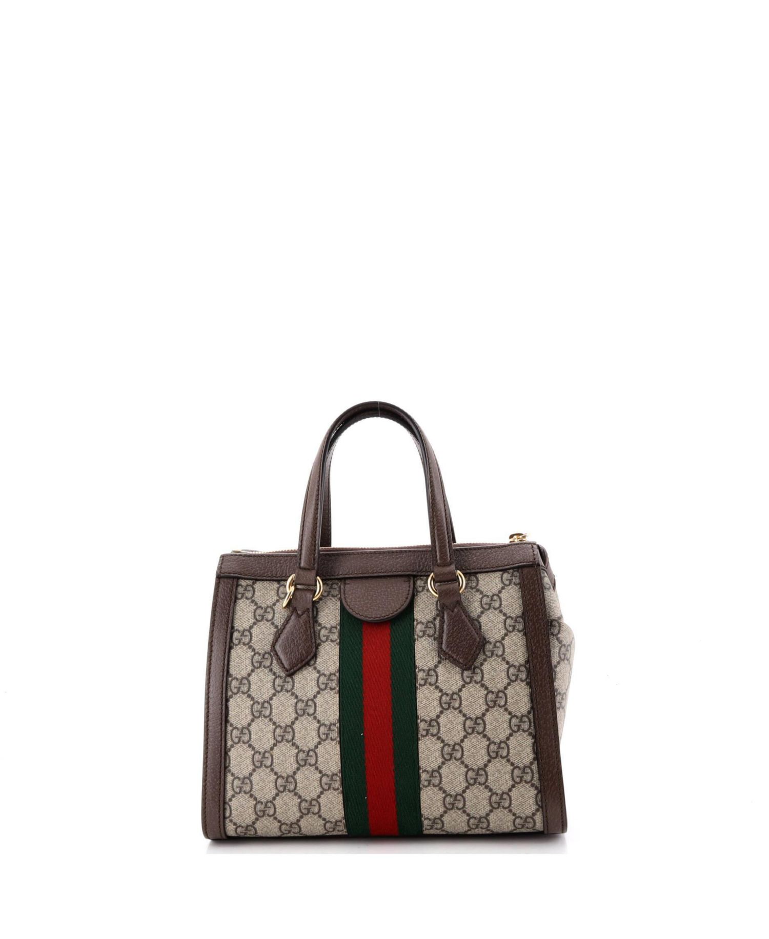 Small Ophidia Top Handle Tote GG Coated Canvas