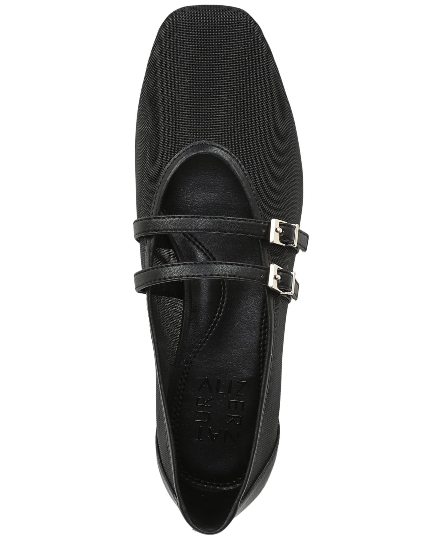Женские балетки Naturalizer Crista Mary Jane Flats, цвет: Чёрный сетчатый / Искусственная кожа — фото 4