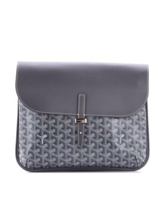 Coursier Messenger Bag Coated Canvas and Leather