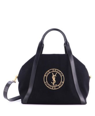 Rive Gauche Bowling Bag Embroidered Canvas