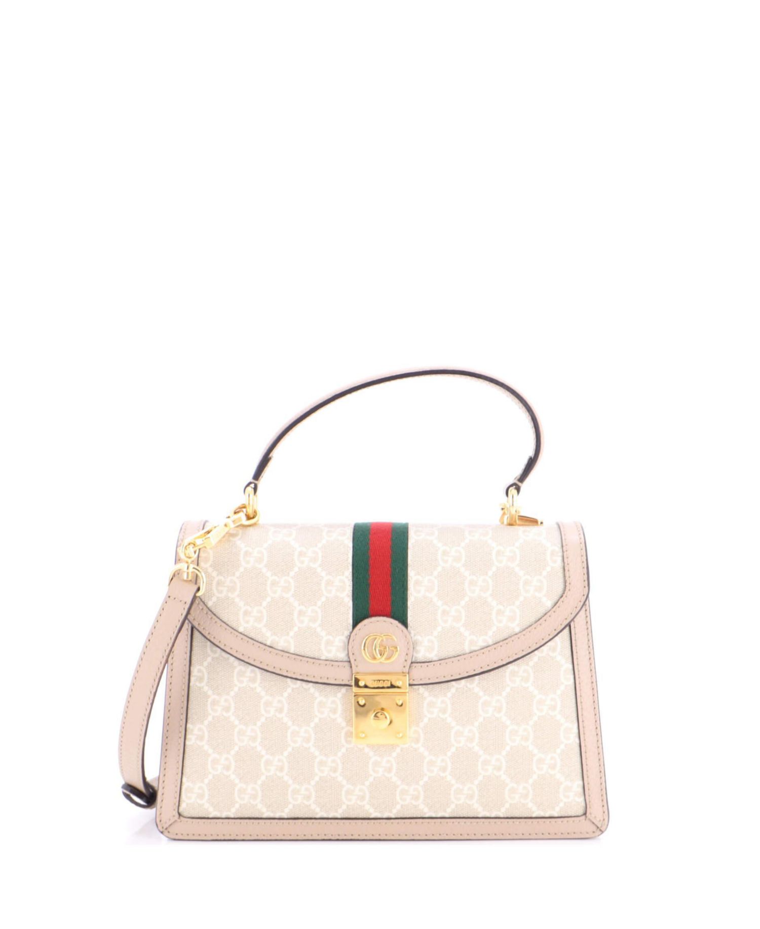 Small Ophidia Flap Top Handle Bag GG Coated Canvas