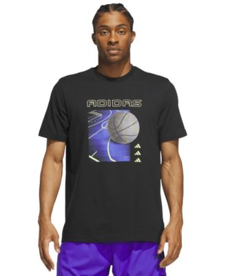 Men's Bold Basketball Court Graphic Crewneck T-Shirt