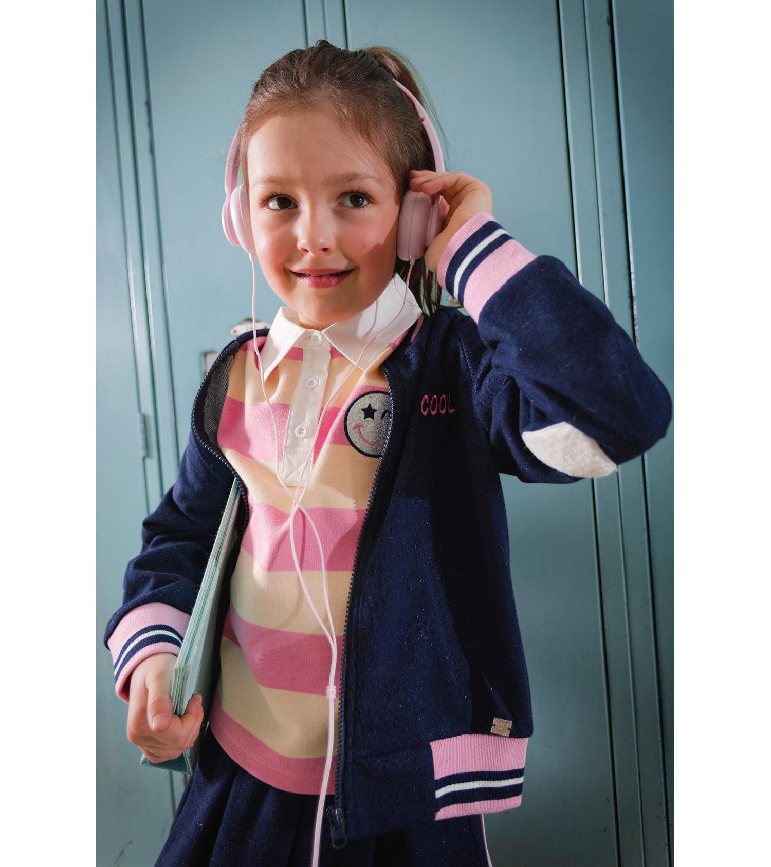 Little and Big Girl 6 - 14 Polo Top Stripes