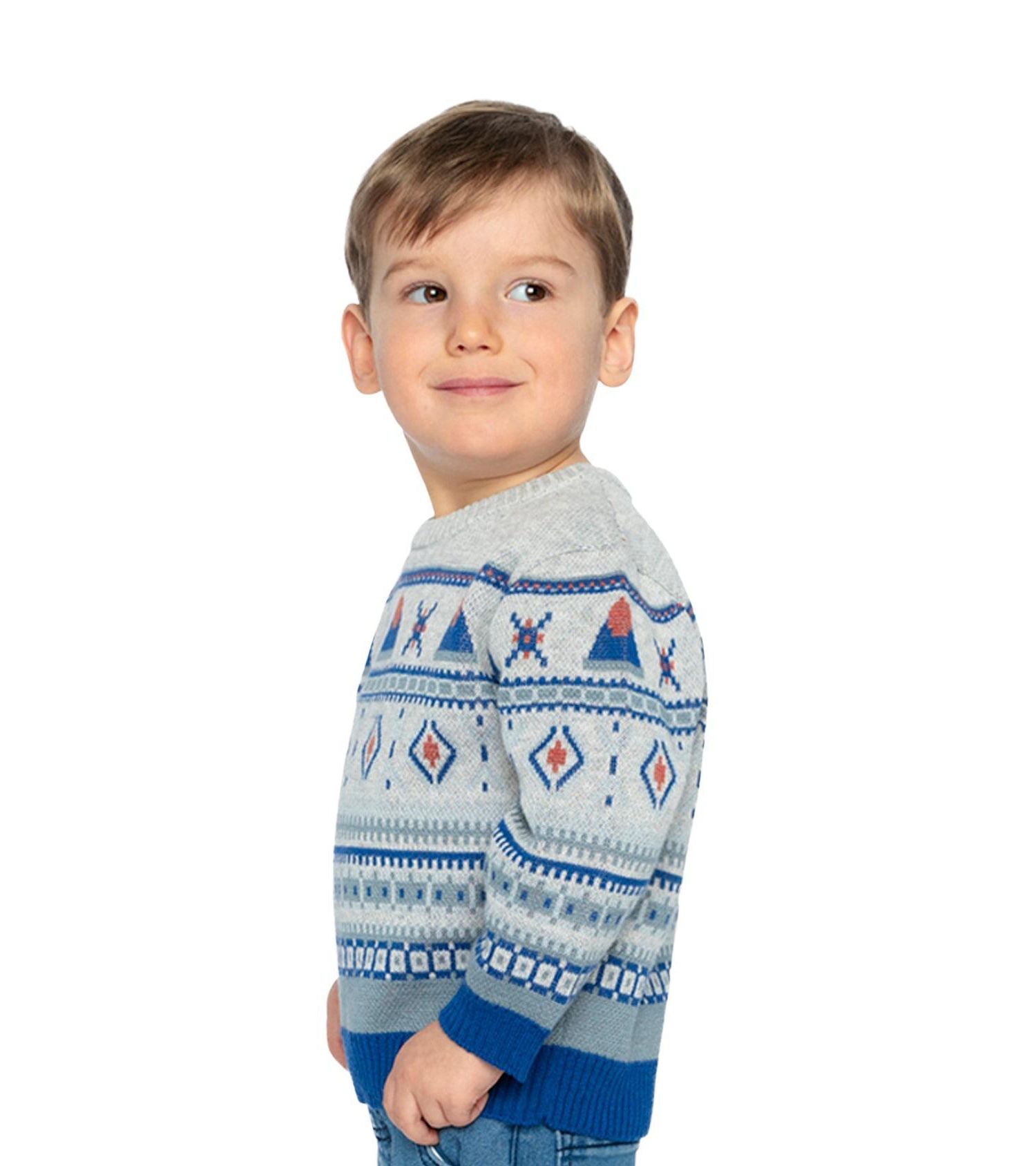 Little Boys (6-8) Jacquard Knit Sweater