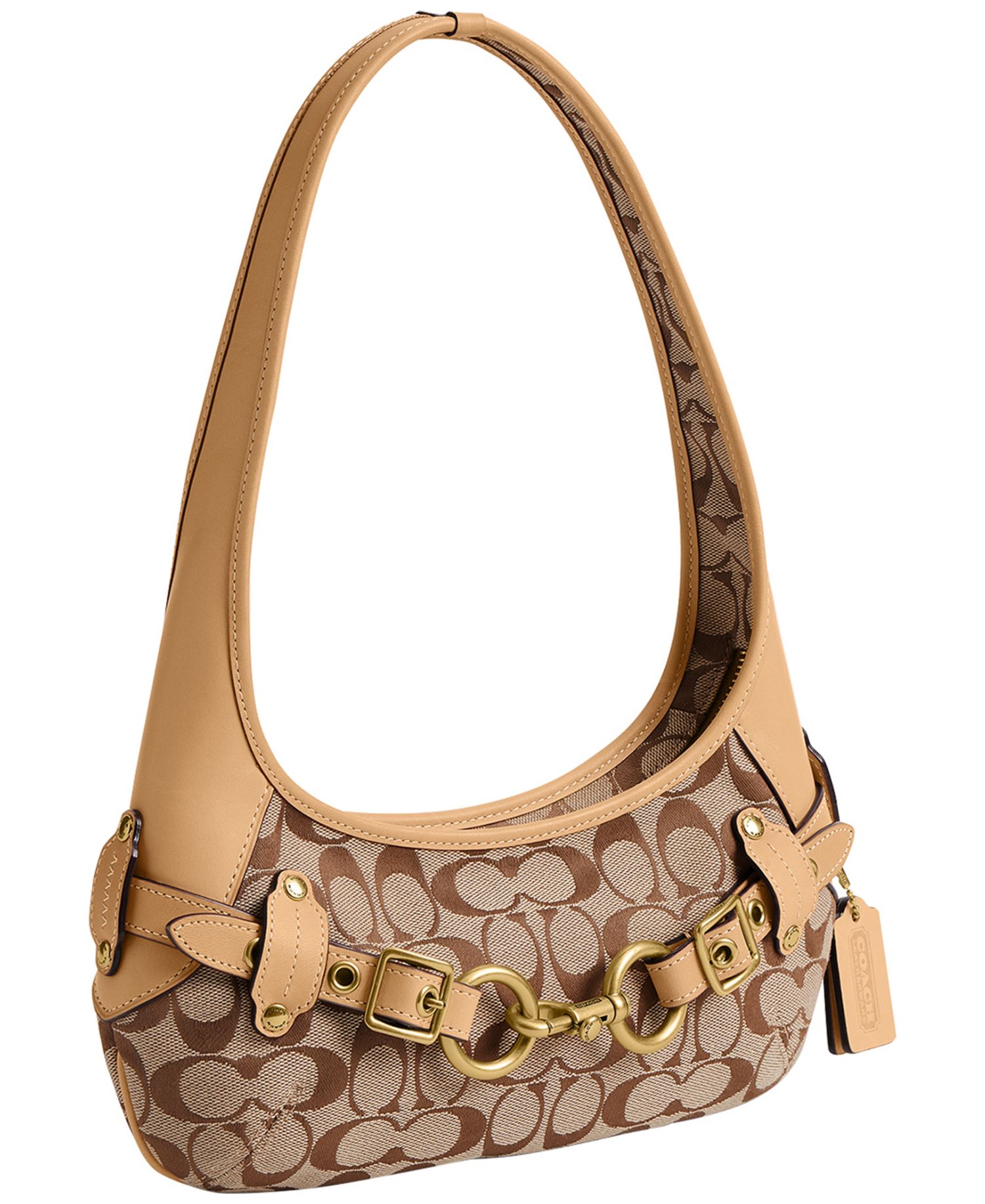Belted Ergo Small Signature Jacquard Shoulder Bag 26